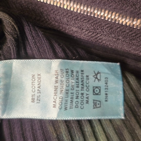 Cotton Citizen Ibiza Tie Dye Ribbed Turtleneck Zip Up Sweater Womens Small - Picture 7 of 8